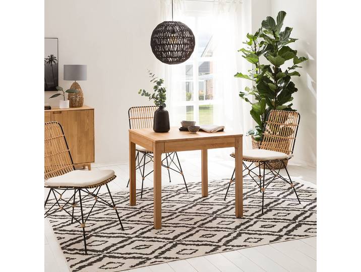 Esstisch MoWOOD I 80 x 85cm Braun/Buche Hell Buche