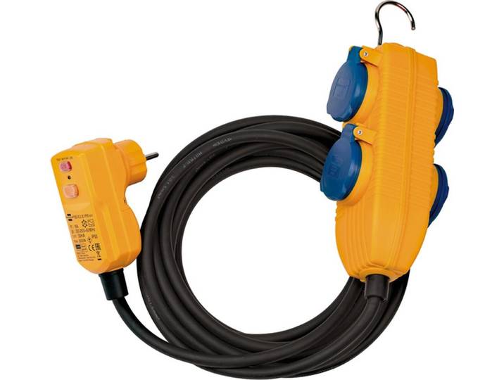 Brennenstuhl 1168720010 Brennenstuhl Schutzadapterleitung FI IP44 5m Powerblock s