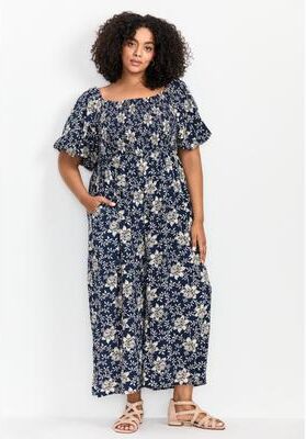Plus Size Women's Annabelle Jumpsuit by Avenue in Folk Floral (Size 26/28)