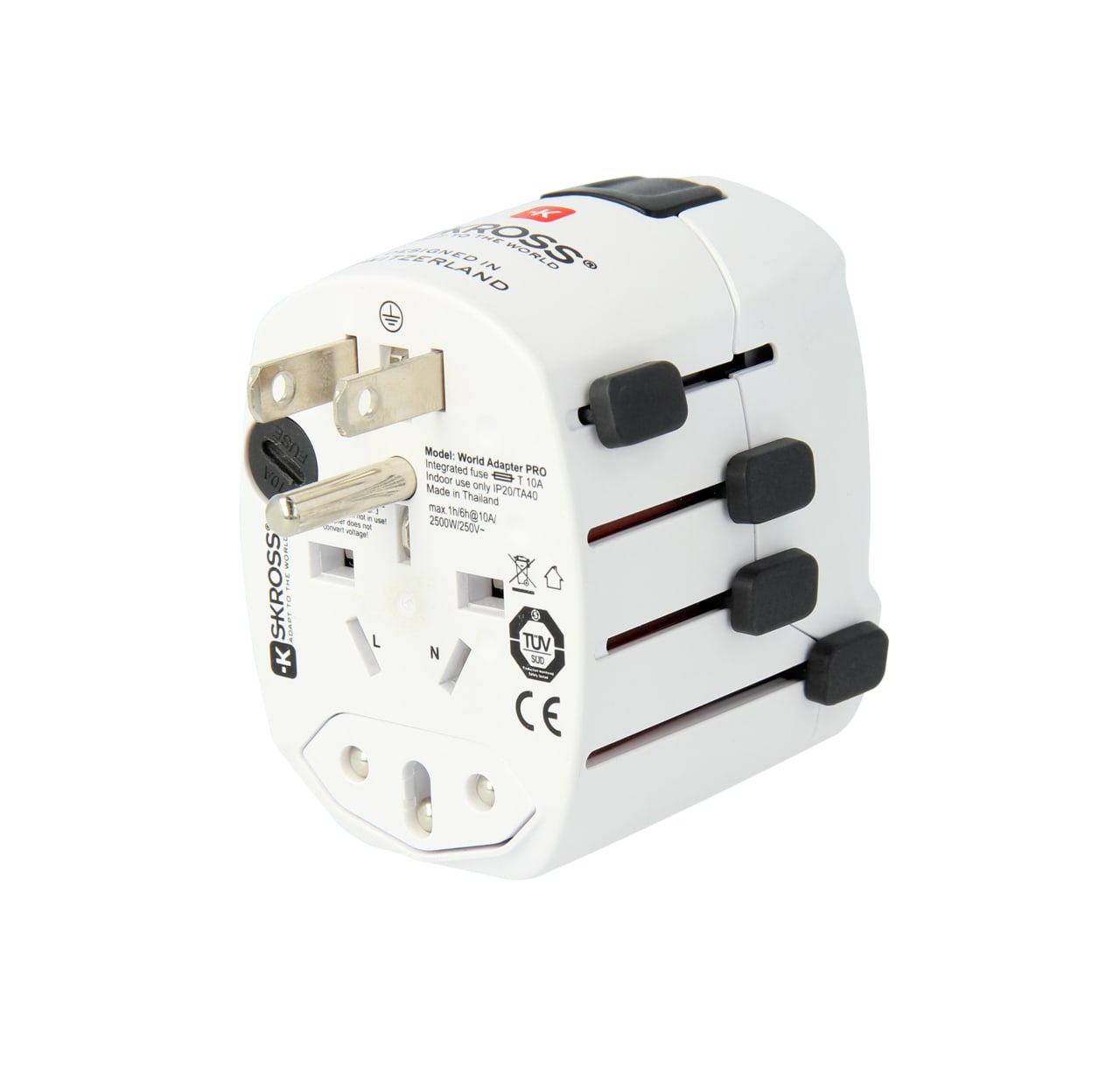 SKROSS World Adapter Pro 3-polig (7A) Reiseadapter