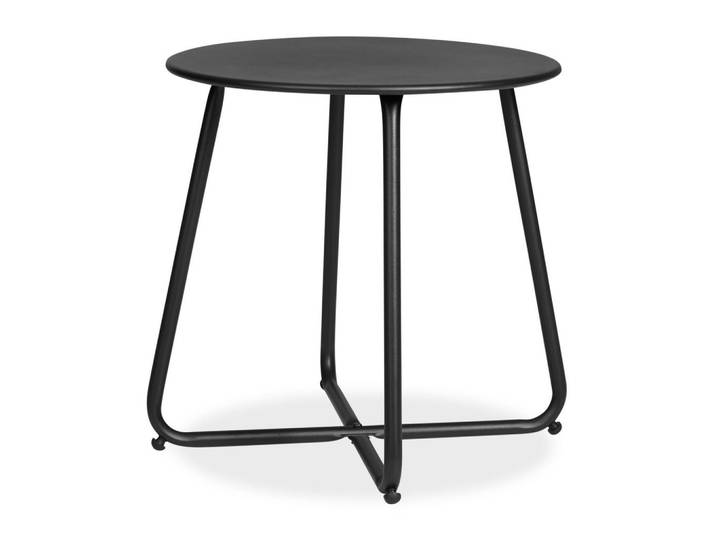 Homestyle4u Beistelltisch rund Metall Schwarz, 44x45x45 cm, Wohnzimmer, Wohnzimmertische, Beistelltische