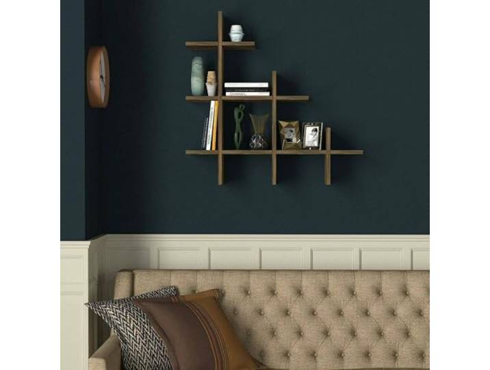 Dmora Regal Caelum 81,8x18x80 cm Braun 5 Böden