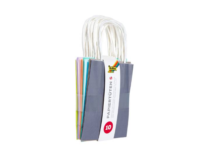 Folia Papiertüten Farbig 12 × 5.5 × 15 cm 10 Stück