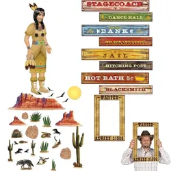 XL Partyset Wilder Westen Cowboy Motto Party Dekoration Western
