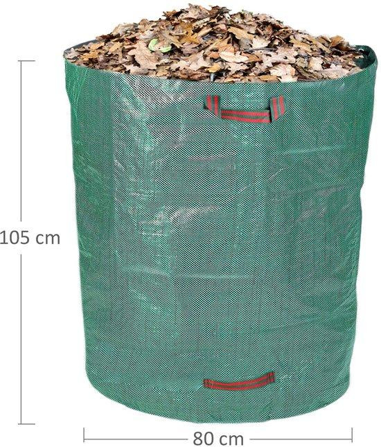 Unyqoos Tuinzakken set 3 x 500 liter - Robuuste polypropyleen tuinzakken met handgrepen en verstevigingsring voor tuinafval