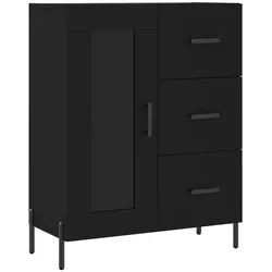 vidaXL Sideboard Schwarz 69,5x34x90 cm Holzwerkstoff