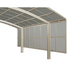 Ximax Carport Seitenwand Höhe 150 cm Edelstahl-Look