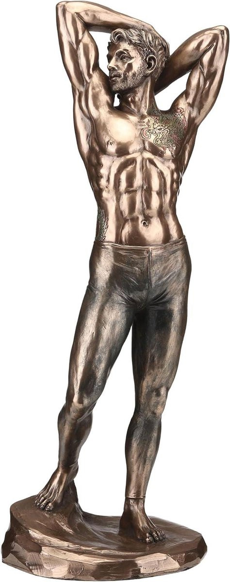 Hars Beeld met Bronzen Afwerking voor Woondecoratie, Hoogte: 30 cm