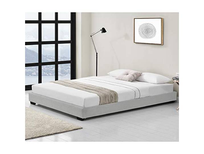 Corium Kunstlederbett Bettgestell mit Lattenrost 180x200 cm Bett inkl. Lattenrahmen Doppelbett Ehebett Weiß