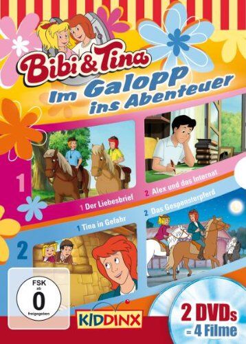 Gerhard Hahn - Bibi und Tina - Im Galopp ins Abenteuer: Der Liebesbrief/Alex und das Internat/Tina in Gefahr/Das Gespensterpferd [2 DVDs] - Preis vom 11.10.2026 03:10:56 h