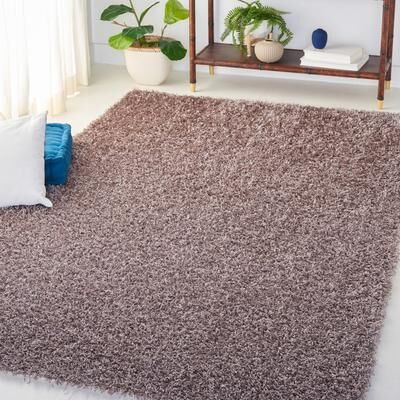 SAFAVIEH Handmade Monterey Shag Mevlide Solid Polyester Rug
