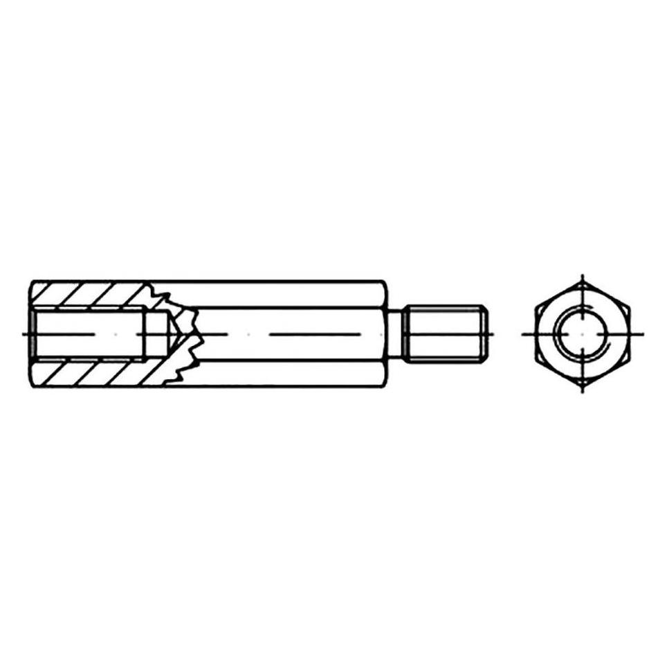 Toolcraft Sechskant-Abstandsbolzen (100 Stk.) (149976)