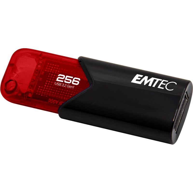 256GB Emtec USB-Stick B110 USB 3.2 Click Easy, rot