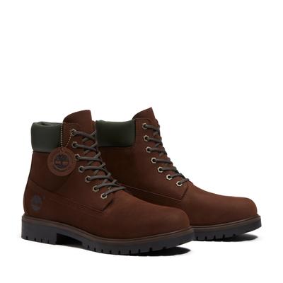 Schnürboots TIMBERLAND "TIMBERLAND 25 - 6 IN LACE WATERPROOF BOOT", Herren, Gr. 41,5, braun (schwarz braun nubuck), Leder, Schuhe Schnürboots, wasserdicht