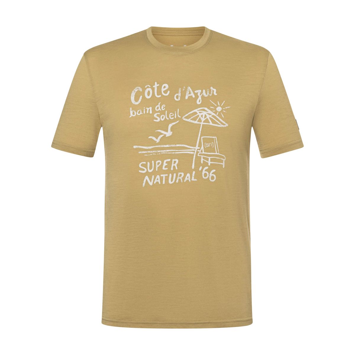Super.Natural M Cote D'azur Tee sahara/white stone (34I) L SNMP0125834IL