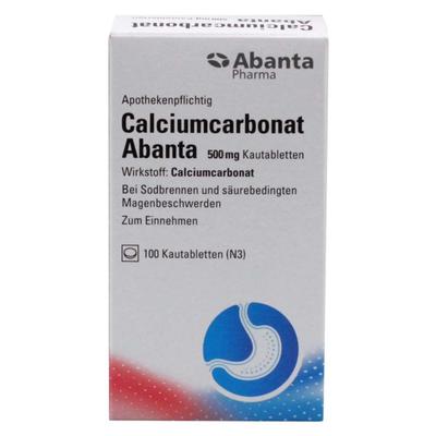 Calciumcarbonat Abanta 500 mg Kautabletten 100 St