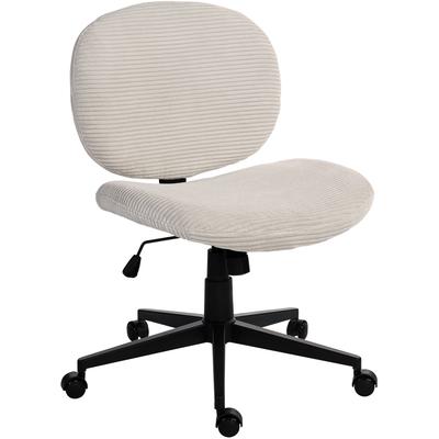Drehstuhl DUO COLLECTION "Tilo", beige (creme, schwarz), B:61cm H:90cm T:68cm, 100% Polyester, Stühle, Drehstuhl, Sitzhöhenverstellung, Wippmechanik, Sicherheitsdoppelrollen