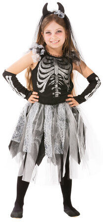 Skelett-Kleid "Skeletta" für Kinder