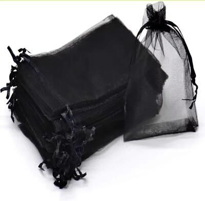 Inspired Finds Fruit Protection Bags 50 Pack Reusable Garden Netting Bags For Birds And Insects black