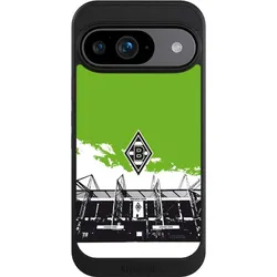 Nivocase Hülle für Google Pixel 9 Handyhülle NIVOcore Case Schwarz Borussia Mönchengladbach Fanartikel (Google Pixel 9), Smartphone Hülle, Schwarz