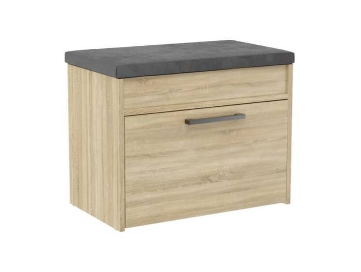 PARMI - Meuble à chaussures style scandinave entrée - 60x35x49 - Banc avec rangement