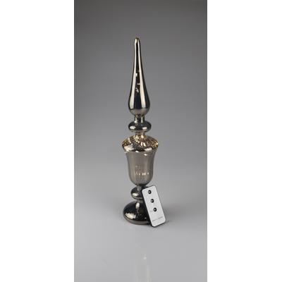 LED Dekoobjekt AM DESIGN "Glas-Zapfen rauch, 10 Lichter", rauch, H:35cm L:9cm, Leuchten, 2 er Set, 9x35 cm