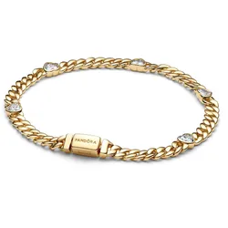 Pandora 564226C01 Damenarmband Goldfarben Zirkonia Herz, 16 cm