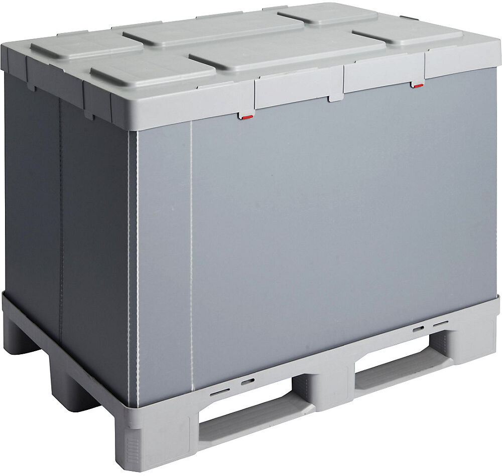 kaiserkraft Palettenbox, faltbar, aus PP, Inhalt 675 l, ab 1 Stk