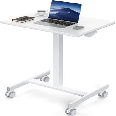 No Mobile Portable Rolling Laptop Wheels Small Adjustable Desk