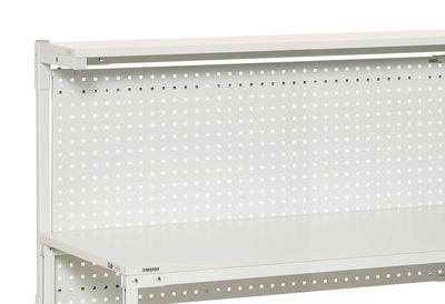 Lochplatte RL120 für Treston Arbeitstische TPH, B 1115 x H 750 mm, Tragkraft 50 kg, Stahl lichtgrau
