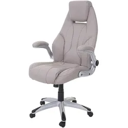 Décoshop26 - Ergonomischer taupefarbener Bürostuhl aus Kunststoff mit Rollen BUR04081 BUR04081