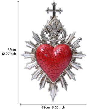 Uplift Treasures Heart Shaped Arrow Wall Pendant Resin Hanging Decor b