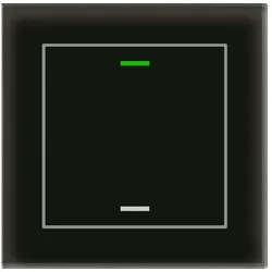 MDT BE-GTL1TS.01 KNX Glastaster II Light 1-fach RGBW Temperatursensor Schwarz Neutral BEGTL1TS01