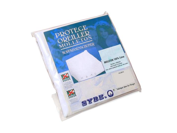 Housse de Protection d'oreiller 60x60 cm coton gratté 2 faces environ 220g/m² AUBIN