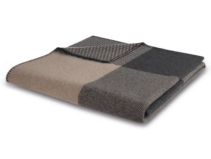 Wolldecke BIEDERLACK Wolldecke Merino , frame mokka, B:150cm L:200cm, Wolle, Wohndecken, Wolldecke, mit 100% Merinowolle