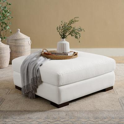 Cleo Upholstered Sectional Ottoman - Livesmart Performance Presley Pearl - Grandin Road