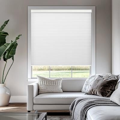 CHICOLOGY Cordless Light Filtering Cellular Shades Morning Mist