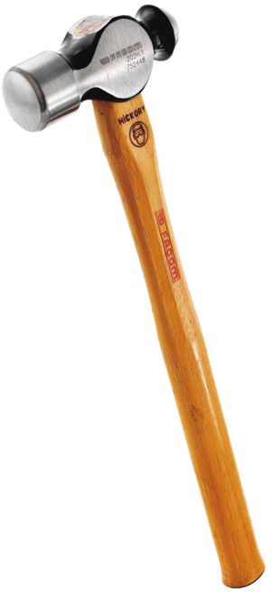 Marteau de serrurier de façade à tête de frappe sphérique Manche en noyer Ø tête de frappe env. 34 mm ; Facom (202H.1/4)