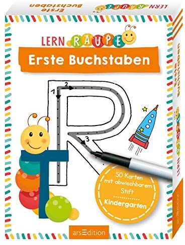 Lernraupe - Erste Buchstaben: 50 Karten mit abwischbarem Stift - Preis vom 02.10.2026 23:42:20 h
