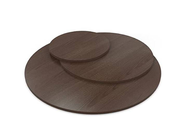 AUPROTEC Tischplatte 19mm rund Ø 1600 mm Eiche Piemont Mokka Holzplatte melaminharzbeschichtet Spanplatte mit Umleimer ABS Kante Auswahl: 160 cm