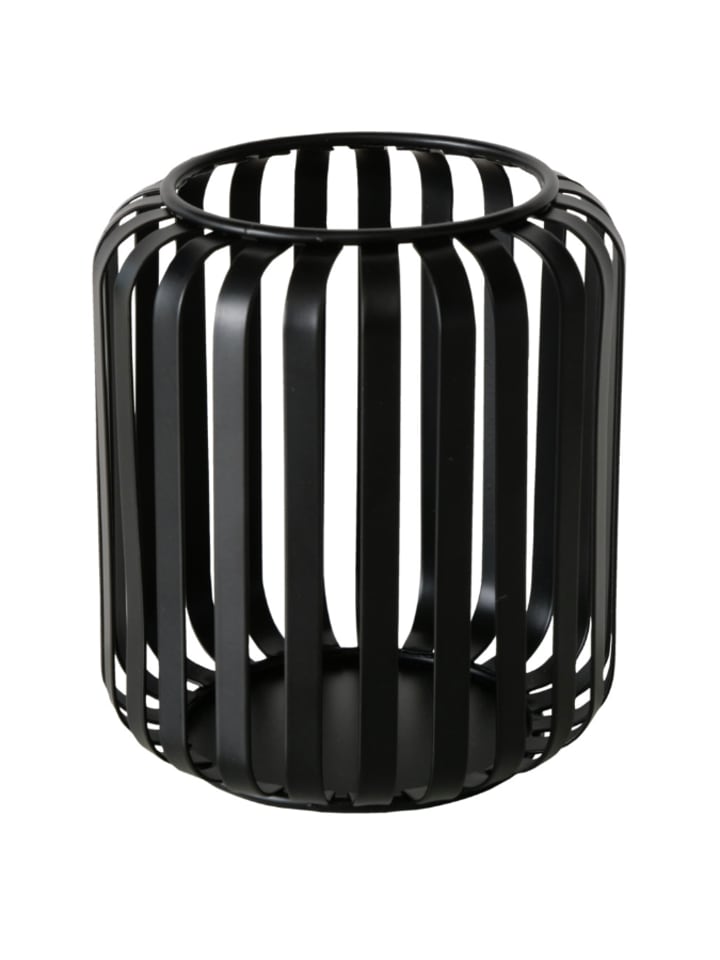 Boltze Windlicht "Viki" in Schwarz - (H)12 x Ø 10 cm - onesize