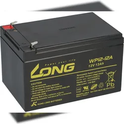 Kung Long WP12-12 12V 12Ah AGM Bleiakku F1 4,8mm VdS
