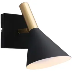 Wandlampe Spotlampe Wandleuchte verstellbar Schlafzimmerlampe schwarz gold