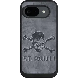 Nivocase Handyhülle für Google Pixel 10a Hülle NIVOpure Case Schwarz Beton FC St. Pauli Logo (Google Pixel 10a), Smartphone Hülle, Schwarz