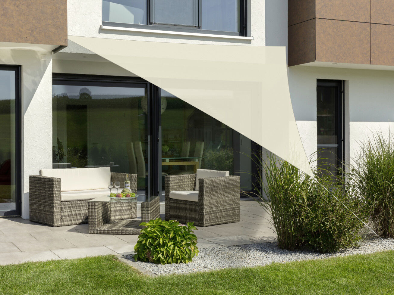 Schneider Schirme Schneider Sonnensegel Teneriffa natur 500 x 500 x 500 cm
