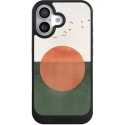 Nivocase Hülle für Apple iPhone 17 Handyhülle NIVOcore Case Schwarz Sonnenschein Sonnenuntergang Vogel (Apple iPhone 17), Smartphone Hülle, Schwarz
