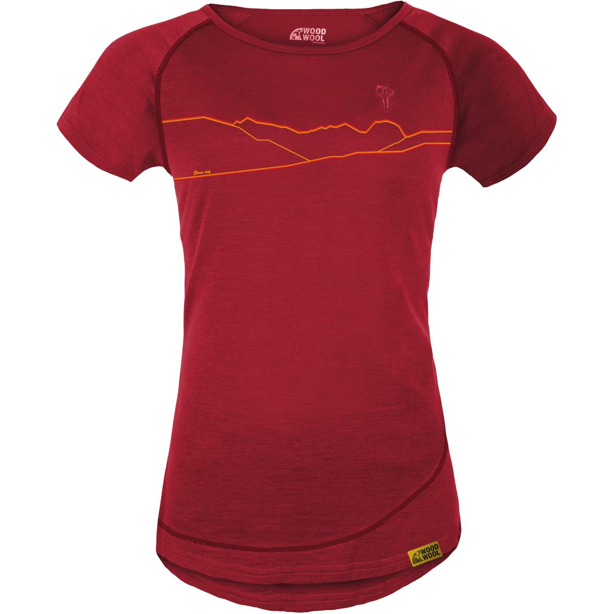 Grüezi Bag Woodwool T-shirt Lady Kira Hometown fired red brick (5002) S 2261-5002-S