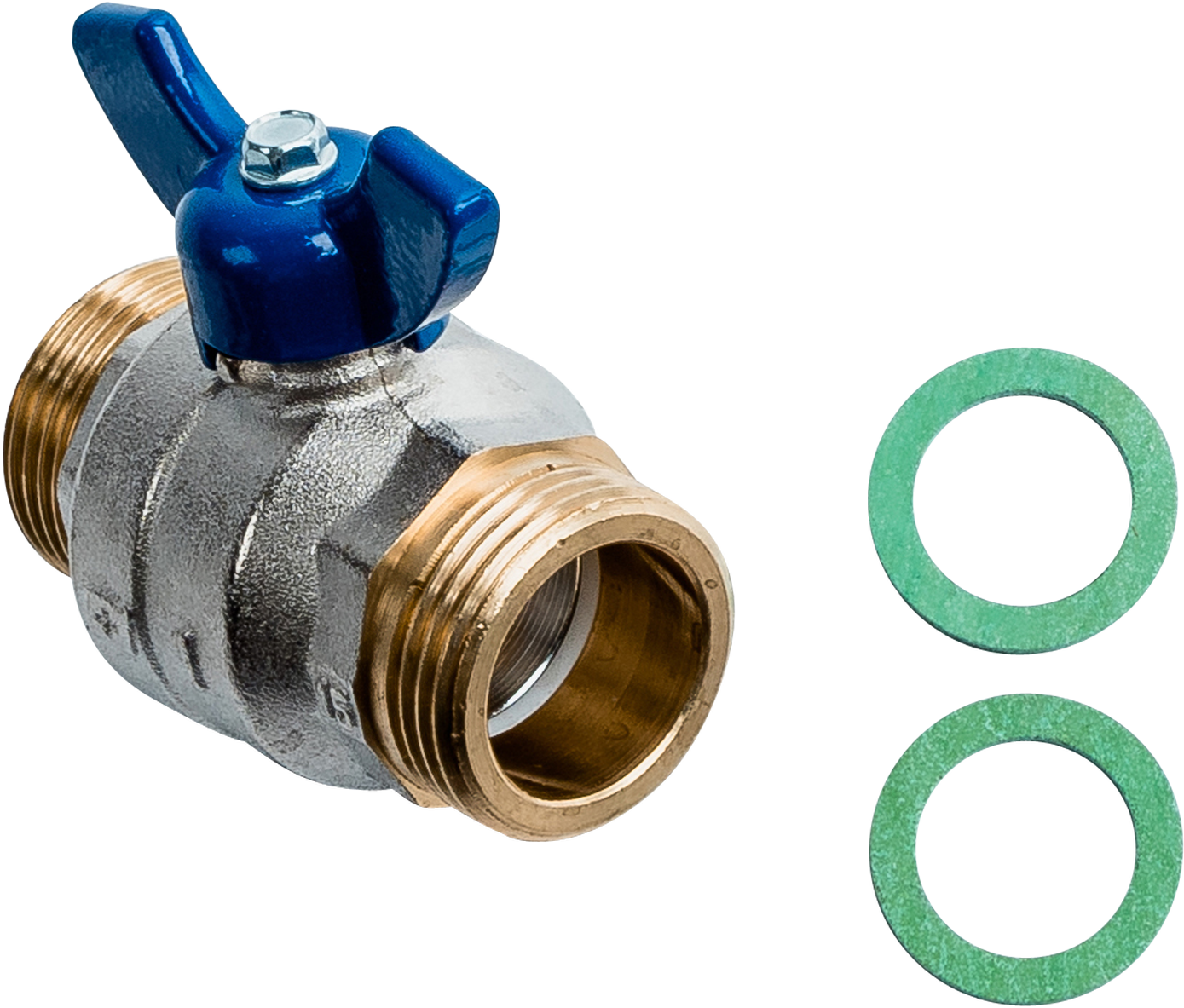 Wolf robinet à tournant sphérique G1" AG/AG bleu 2074726 pour eau douce et stations de recharge