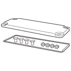 Fibox Blindflange EK polycarbonat str.3 for 380mm kasseside med skruer (Diverse), Elektronikzubehör + Gehäuse