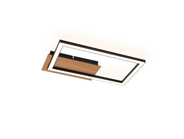 Nettlife Led-Deckenleuchte Lutz 20.6/25.6/4.1cm, Schwarz, Metall, LED integrated, 20.6x4.1x25.6 cm, Lampen & Leuchten, Innenbeleuchtung, Deckenleuchten, Deckenleuchten